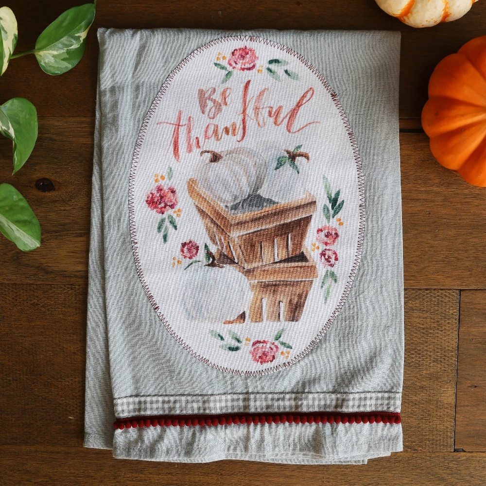 🍁 Be Thankful Dish Towel